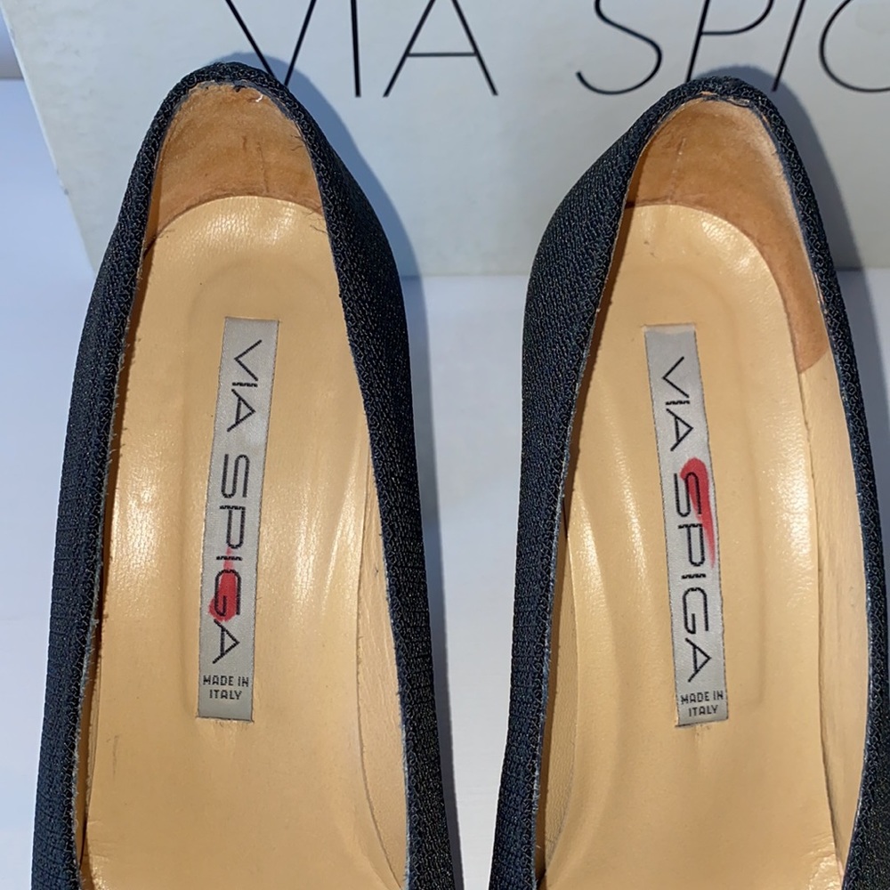 Via Spiga Vintage Block Heels Black Size 6.5 - Picture 5 of 8